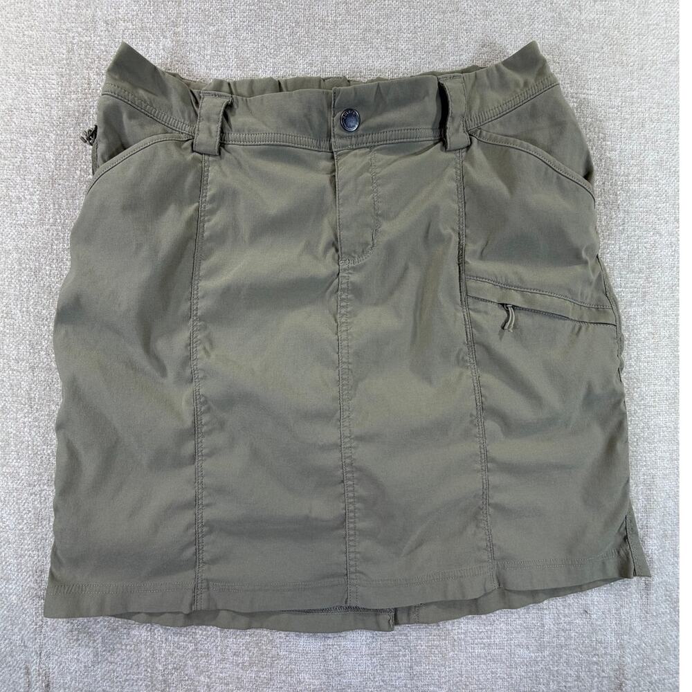 Duluth Trading Womens 12 Tan Dry On The Fly Performance Skort Hiking Travel Wear